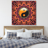 Batik New age Yin Yang Wrapped Canvas (Insitu (Slaapkamer))