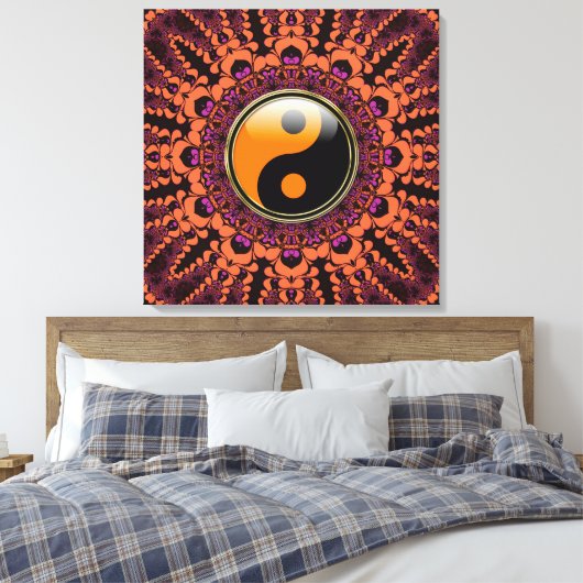 Batik New age Yin Yang Wrapped Canvas (Insitu (Slaapkamer))