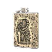 Batik Olifant Vintage Stijl Design, Speciale Mok Heupfles (Links)