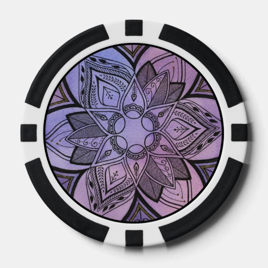 Batik ontwerp pokerchips (Voorkant)