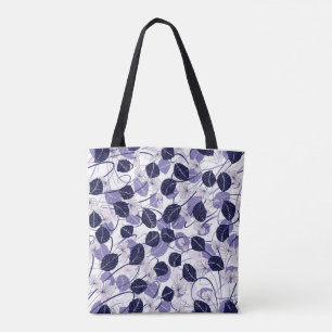 Batik Paars leder en tekenpatroon Tote Bag