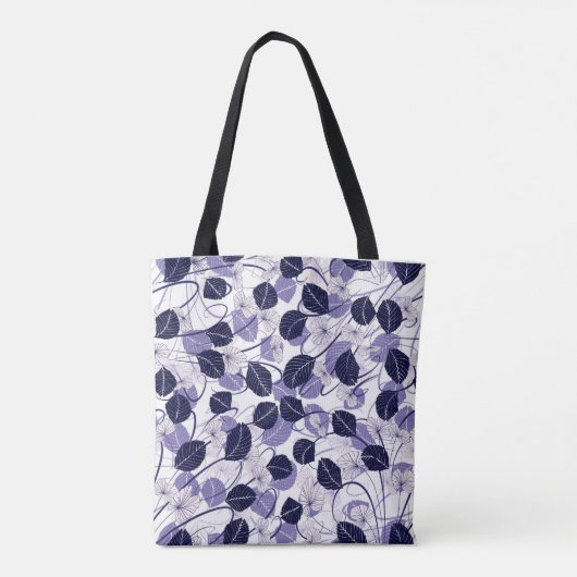 Batik Paars leder en tekenpatroon Tote Bag (Achterkant)