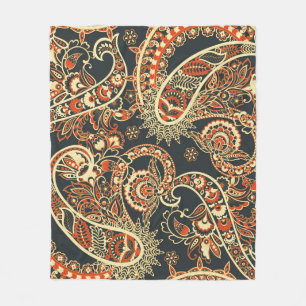 Batik Paisley:  naadloos patroon. Fleece Deken