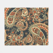 Batik Paisley:  naadloos patroon. Fleece Deken (Voorkant (Horizontaal))