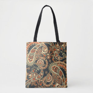 Batik Paisley: naadloos patroon. Tote Bag