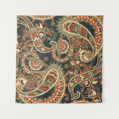 Batik Paisley: naadloos patroon. Wandkleed (Voorkant (horizontaal))