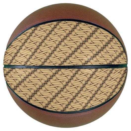 Batik Parang, Indonesisch patroon, Javaans, Etnisc Basketbal (Voorkant)