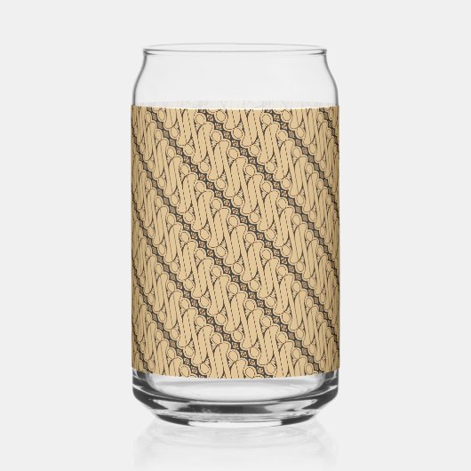 Batik Parang, Indonesisch patroon, Javaans, etnisc Blikvorm Glas (Voorkant)