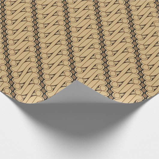 Batik Parang, Indonesisch patroon, Javaans, etnisc Cadeaupapier (Hoek)