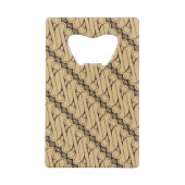 Batik Parang, Indonesisch patroon, Javaans, etnisc Creditkaart Flessenopener (Achterkant)