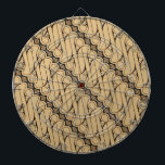 Batik Parang, Indonesisch patroon, Javaans, etnisc Dartbord<br><div class="desc">Elegant, stijlvol en verfijnd batik parang patroon in bruine kleur. Modern en trendy cadeau, perfect voor de Indonesische liefhebber in je leven.</div>