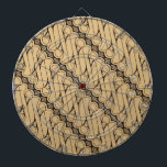 Batik Parang, Indonesisch patroon, Javaans, etnisc Dartbord<br><div class="desc">Elegant,  stijlvol en verfijnd batik parang patroon in bruine kleur. Modern en trendy cadeau,  perfect voor de Indonesische liefhebber in je leven.</div>