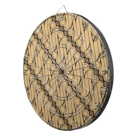 Batik Parang, Indonesisch patroon, Javaans, etnisc Dartbord (Voorkant Rechts)