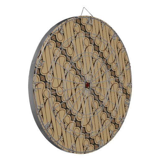 Batik Parang, Indonesisch patroon, Javaans, etnisc Dartbord (Voorkant Links)