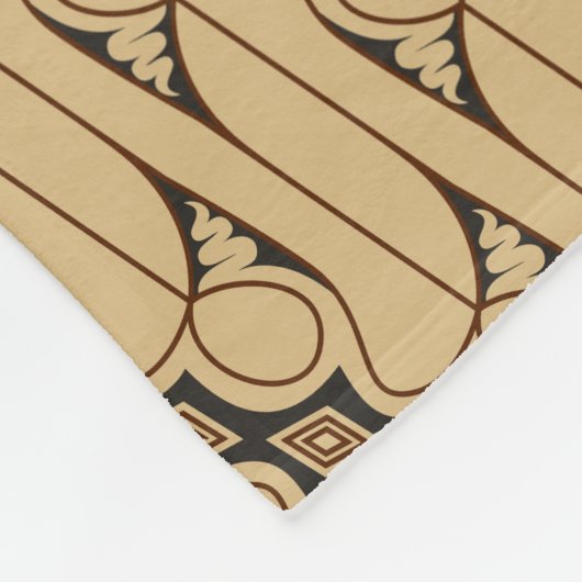 Batik Parang, Indonesisch patroon, Javaans, etnisc Fleece Deken (Hoek)