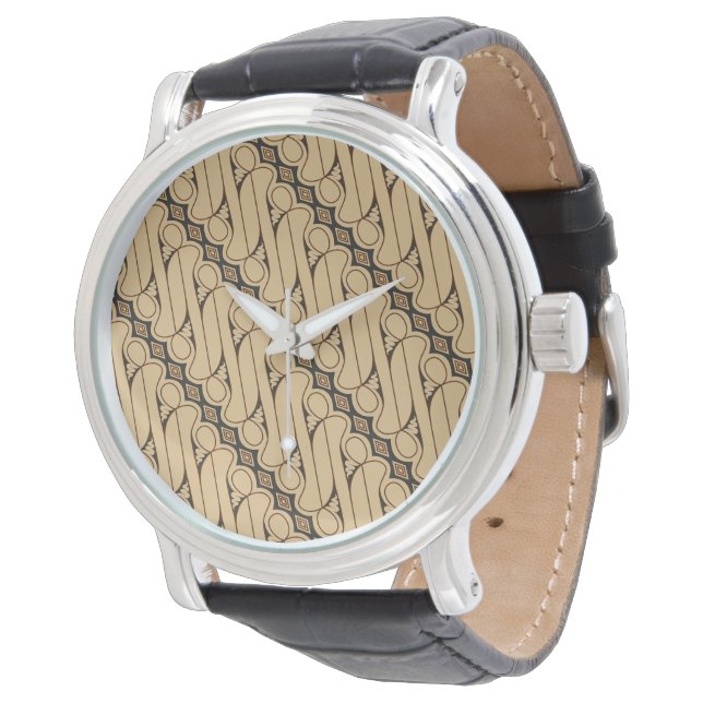 Batik Parang, Indonesisch patroon, Javaans, Etnisc Horloge (Gekanteld)