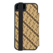 Batik Parang, Indonesisch patroon, Javaans, Etnisc Incipio iPhone Portemonnee Hoesje (Agenda Achterkant)