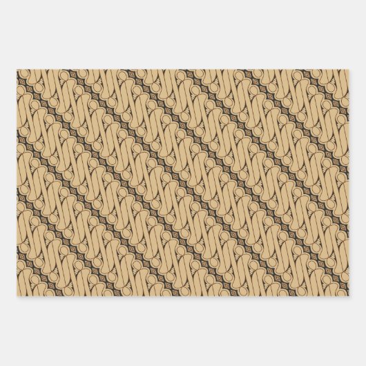 Batik Parang, Indonesisch patroon, Javaans, etnisc Inpakpapier Vel (Voorkant 2)