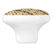 Batik Parang, Indonesisch patroon, Javaans, etnisc Keramische Knop (Zijkant)