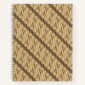 Batik Parang, Indonesisch patroon, Javaans, etnisc Notitieboek (Voorkant)