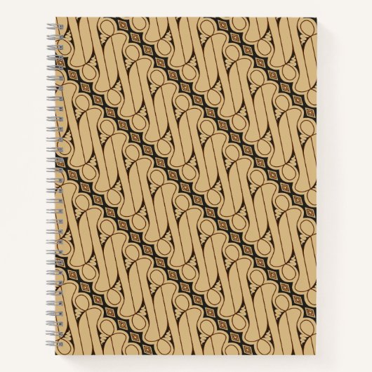 Batik Parang, Indonesisch patroon, Javaans, etnisc Notitieboek (Voorkant)