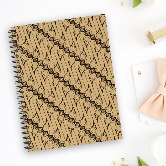 Batik Parang, Indonesisch patroon, Javaans, Etnisc Notitieboek