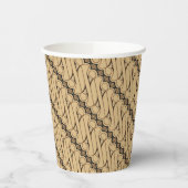 Batik Parang, Indonesisch patroon, Javaans, etnisc Papieren Bekers (Links)