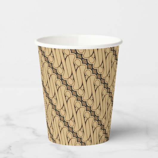 Batik Parang, Indonesisch patroon, Javaans, etnisc Papieren Bekers (Links)