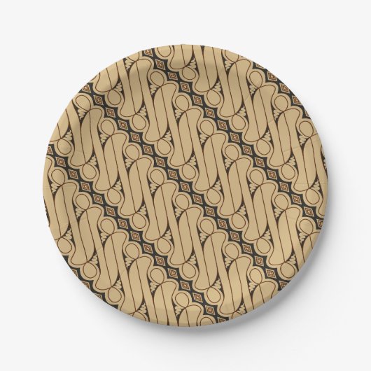 Batik Parang, Indonesisch patroon, Javaans, etnisc Papieren Bordje (Voorkant)