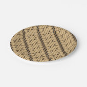 Batik Parang, Indonesisch patroon, Javaans, etnisc Papieren Bordje (Gekanteld)