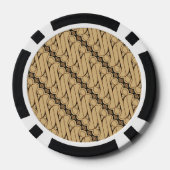 Batik Parang, Indonesisch patroon, Javaans, Etnisc Poker Chips (Achterkant)