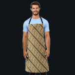 Batik Parang, Indonesisch patroon, Javaans, etnisc Schort<br><div class="desc">Elegant,  stijlvol en verfijnd batik parang patroon in bruine kleur. Modern en trendy cadeau,  perfect voor de Indonesische liefhebber in je leven.</div>