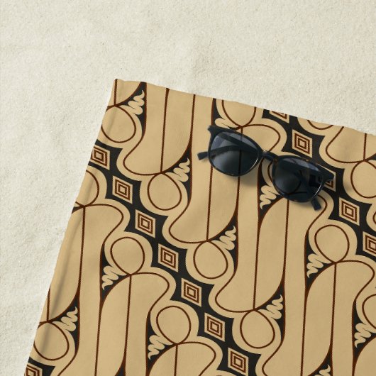 Batik Parang, Indonesisch patroon, Javaans, etnisc Strandlaken (In situ)