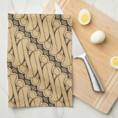 Batik Parang, Indonesisch patroon, Javaans, etnisc Theedoek (Quarter Fold)