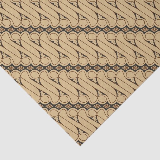 Batik Parang, Indonesisch patroon, Javaans, etnisc Tissuepapier (Detail)