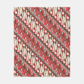 Batik Parang Naadloos Patroonrood Fleece Deken (Voorkant)