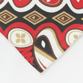 Batik Parang Naadloos Patroonrood Fleece Deken (Hoek)