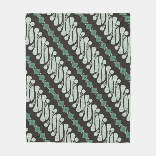 Batik Parang Yogyakarta in een modern patroon Fleece Deken (Voorkant)