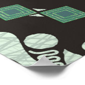 Batik Parang Yogyakarta, in verschillende moderne  Poster (Hoek)