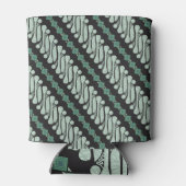 Batik Parang Yogyakarta: Modern Florapatroon Blikjeskoeler (Achterkant)