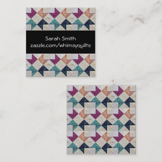 Batik Quilt Visitekaartjes (Voorkant / Achterkant)