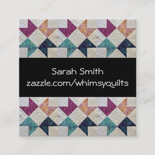 Batik Quilt Visitekaartjes (Voorkant)