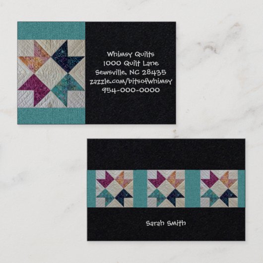 Batik Quilt Visitekaartjes (Voorkant / Achterkant)