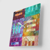 Batik Quilting Squares Vierkante Klok (Hoek)