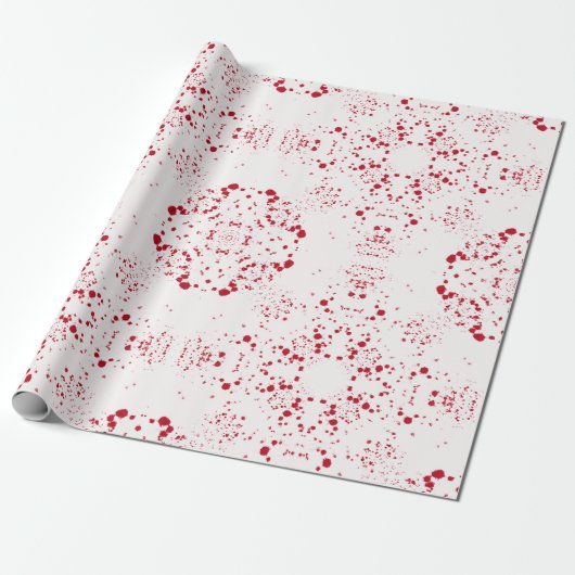 Batik Scatter© rood Cadeaupapier (Uitgerold)