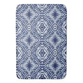 Batik Star n Diamond Shibori Indigo Blue Patroon Badmat (Voorkant Verticaal)