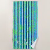 Batik Stripes en Starfish Beach Towel Strandlaken (Voorkant)