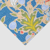 Batik Style Pattern Stippen Flowers Blue Backgroun Tissuepapier (Detail)