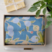 Batik Style Pattern Stippen Flowers Blue Backgroun Tissuepapier (Geschenk)