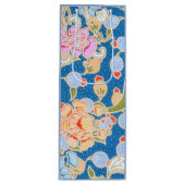 Batik Style Pattern Stippen Flowers Blue Backgroun Wijn Cadeautas (Voorkant)